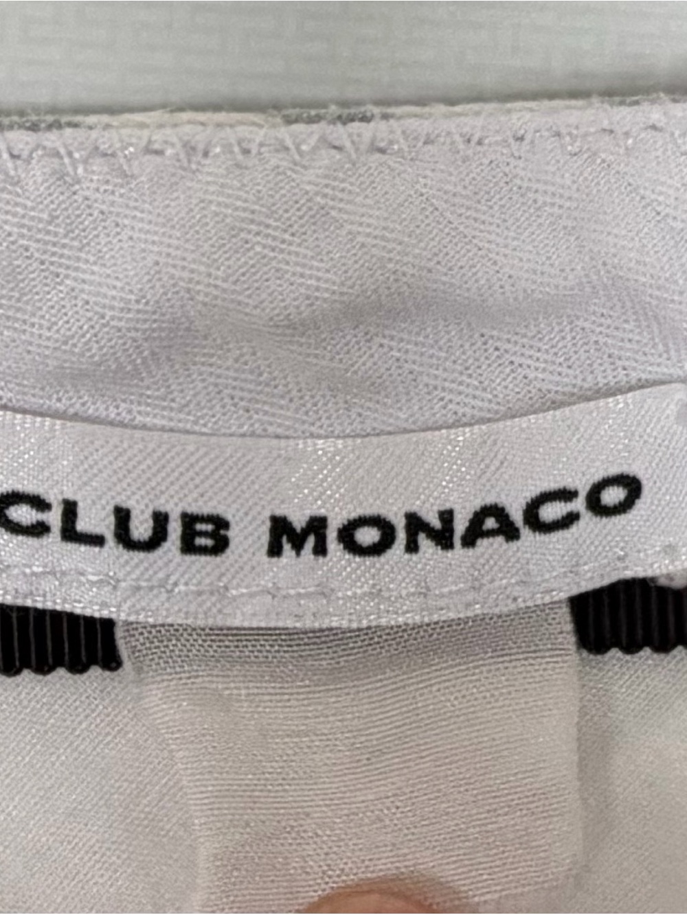 ✨3 for $50✨Club Monaco Striped Roll-Hem Shorts - White & Gray - Picture 5 of 9